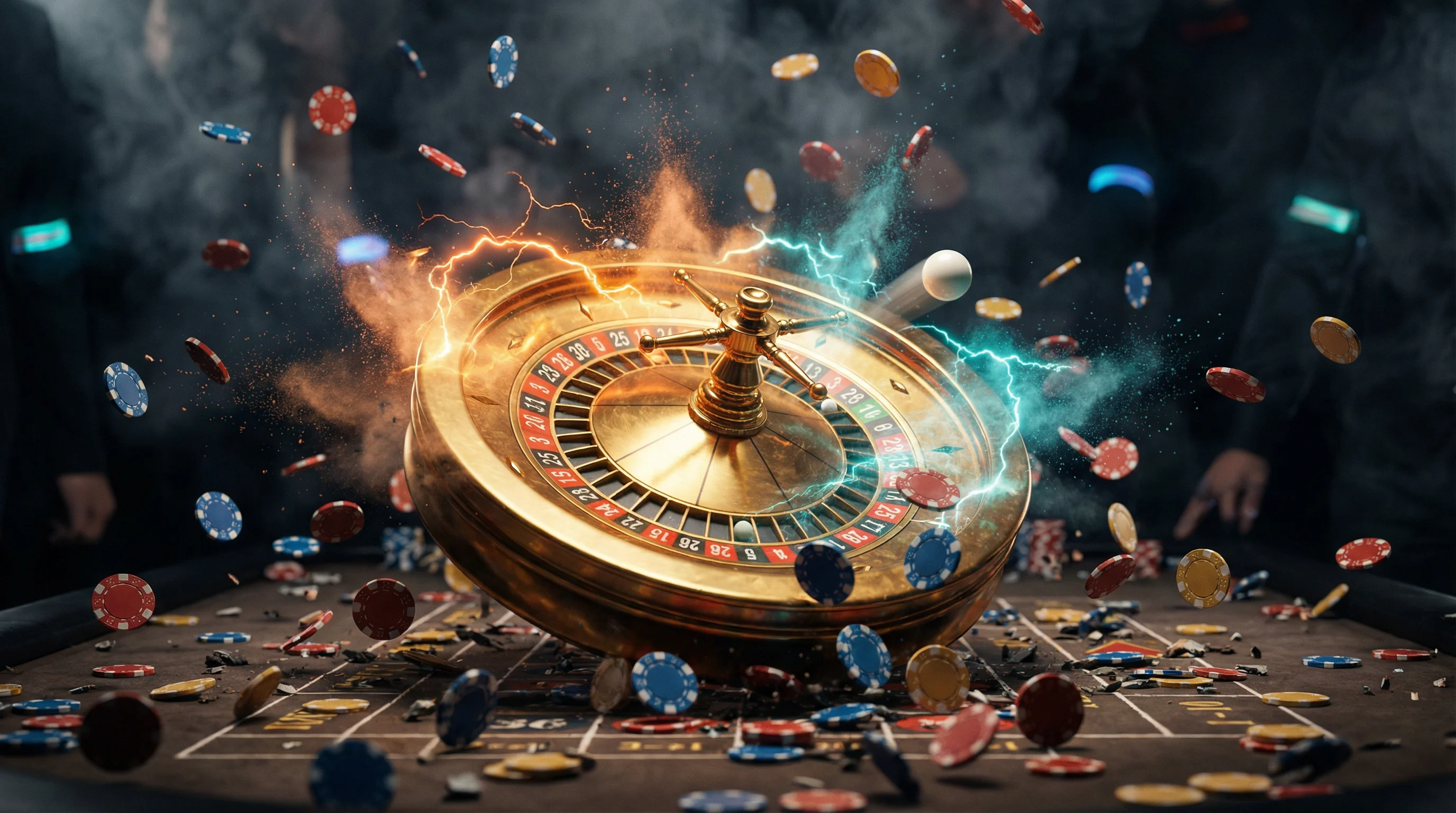 Ruleta online YYBet777 con efectos de energía explosiva